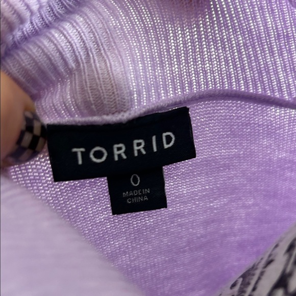 Torrid Light Purple Turtleneck Sweater Lightweight 0 L 12 - Picture 2 of 10